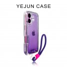 Purple Gradient iPhone 17/16 Pro Max Hard Case with Dark Purple Bracelet – Ships from China