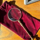 Brass Magnifying Glass with Ornate Handle Antique Style Magnifier for Desk,