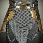Brave lady armor, Medieval knight tassets armor with chainmail, female costume,