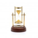 Golden Brass HourglassTimer Decorative Sand Clock for Desk or Home Décor