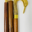 Victorian Handle Brass Wood Walking Stick Cane Antique Vintage For Gift Nautical