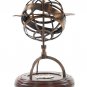 Brass Armillary With Compass On Wood Base