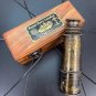 Antique Brass & Leather Telescope – Vintage Nautical Maritime Handmade Collector