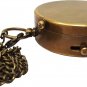 Brass Compass Nautical Pocket Backpacking Compass Leather Case Vintage Camping H