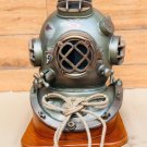 Commando diving helmet Heavy boston scuba diving helmet in dual tone with wood