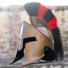 Reenactment Medieval Greek 300 Spartan Helmet Gift With Red Plume Liner Decor Ch