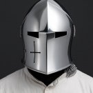 Medieval Barbuta Visored Helmet 18g Steel Knight Armor Warrior Helmet for