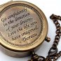 Handmade Thoreau's Go Confidently Quote Engraved Compass with wooden case, Direc
