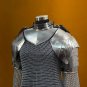 Royal Women's Chainmail Armor Set Elegant Medieval Battle Gear with Pauldrons