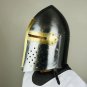 Knight Templar Helmet Holy Brass Cross Templar Crusader Helmet With Cloak