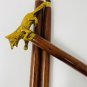 Leopard Brass Handle Wood Walking Stick Cane Antique Vintage For Gift Nautical