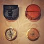 Brass Compass Engraved with Robert Frost Poem, Complete with Leather Case