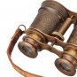 Engraved Leather Belt Vintage Binoculars, Unique Nautical Bird Watching Binocula