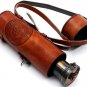 Marine Telescope Nautical Antique Solid Brass Pirate Spyglass 16" In Wooden Box