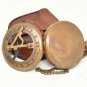 Brass Antique Poem Compass with Brown Leather Case Free Rustic Vintage gift Item