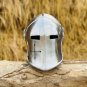 Authentic Medieval Barbute Helmet Knight Armor for Role Play and Halloween