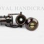 Full Brass Nautical Telescope Walking Stick Brass Handle Royal Family Antique