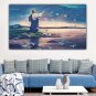 Beautiful Canvas Painting Jesus Feeding Birds Abstract Ancient Wall Art Big Size