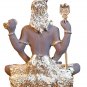 Lord shiv Ceramic Military Electroplating Shiva Idol, 3.4 Inches, Multi colour