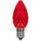 C7 LED Red Faceted Bulb