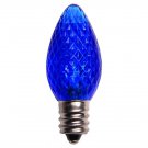 C7 LED Blue Faceted Bulb