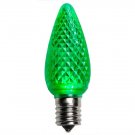 C9 LED Green Faceted Bulb