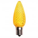 C9 LED Yellow Faceted Bulb