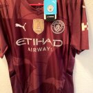 Haaland 2024/25 Official Puma Manchester City Jersey Red Size Medium-New w/ Tags