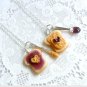 Peanut Butter Jelly Heart Necklace Set, Best Friend's BFF Necklace, Great Gift!