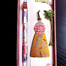 Korean Stationery Gift Set – Metal Bookmark, Norigae, Korean Style Pen