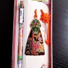 Korean Stationery Gift Set – Metal Bookmark, Norigae, Korean Style Pen