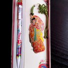 Korean Stationery Gift Set – Metal Bookmark, Norigae, Korean Style Pen