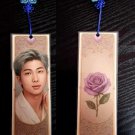 BTS RM Bookmark (18x6 cm) Handmade Laminated + Detachable Korean Norigae
