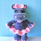 Handmade crochet plush hippopotamus