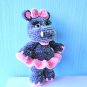 Handmade crochet plush hippopotamus