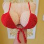 Handmade crochet plush boobs pillow for adults
