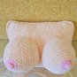 Handmade crochet plush boobs pillow for adults