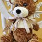 Handmade crochet plush teddy bear