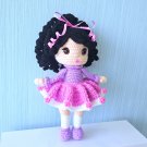 Handmade crochet brunette doll
