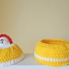 Handmade crochet chicken basket Handmade crochet chicken basket