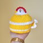 Handmade crochet chicken basket