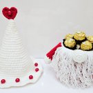 Handmade crochet ghnome basket