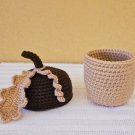 Handmade decorative acorn basket
