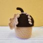 Handmade decorative acorn basket
