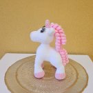 Handmade crochet plush unicorn