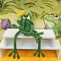 Handmade crochet funny princess frog
