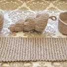 Handmade crochet bathroom set of 4 items from high strength and hypoallergenic jute