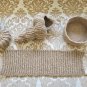 Handmade crochet bathroom set of 4 items from high strength and hypoallergenic jute