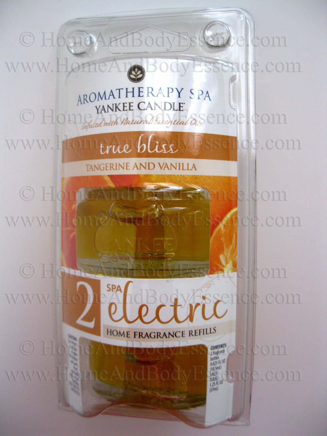 2 Yankee Candle True Bliss Refills Tangerine Vanilla Scented Oil for