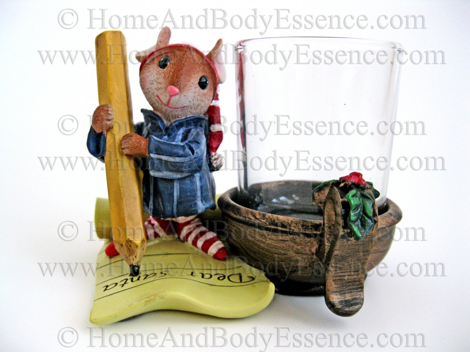 Yankee Candle Mouse Votive Holder Dear Santa Letter Night Before